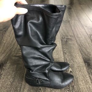 Black Knee High Boots